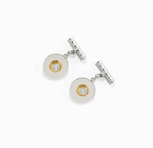 Polsini in oro bicolore 18K e diamanti taglio brillante ct 0,50