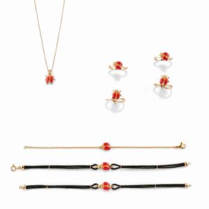 Lotto di gioielli in oro giallo 18K