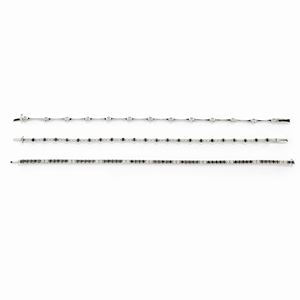 Three 18K white gold and diamond tennis bracelets