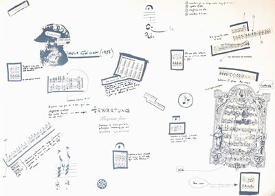 Spartiti, litografia a colori, 1975