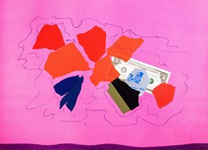 Turcato Giulio - Composition with dollar