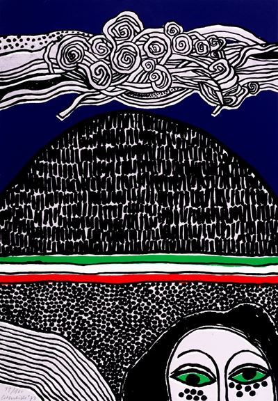 Senza titolo, serigrafia a colori, 1973
