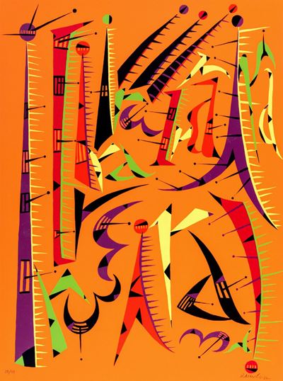 Il lirismo dell'alfabeto - 6 litografie e 4 serigrafie a colori, 1972