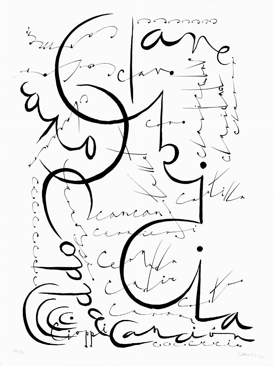 Raphael Alberti - Il lirismo dell'alfabeto - 6 litografie e 4 serigrafie a colori, 1972