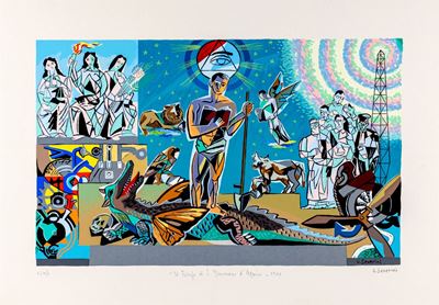 Il trionfo di S. Tommaso d'Aquino, serigrafia a colori