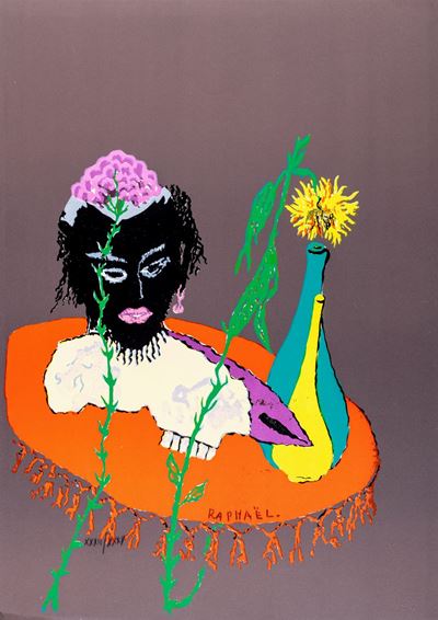 Busto con fiore, serigrafia a colori, es. XXXII/XXXV