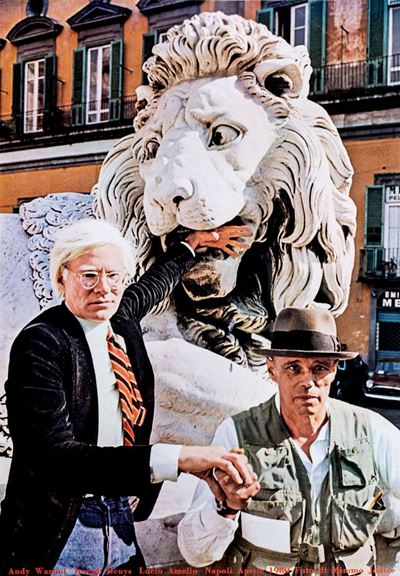 Mimmo Jodice, Manifesto della mostra di Warhol e Beuys, stampa offset