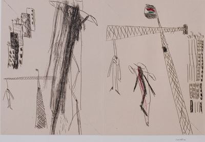 Composizione - acquaforte acquatinta, 1975