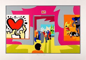 Nespolo Ugo - At the museum - Tribute to Haring