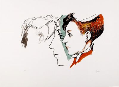 Profili - Litografia a colori, es. P.A.