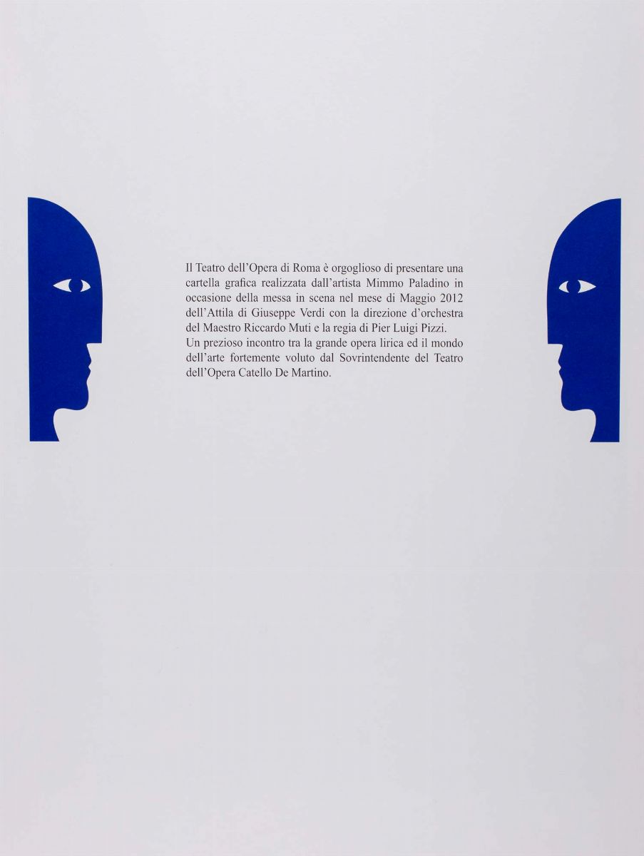Mimmo Paladino - Attila, xilografia a colori, es. 6/100, 2012