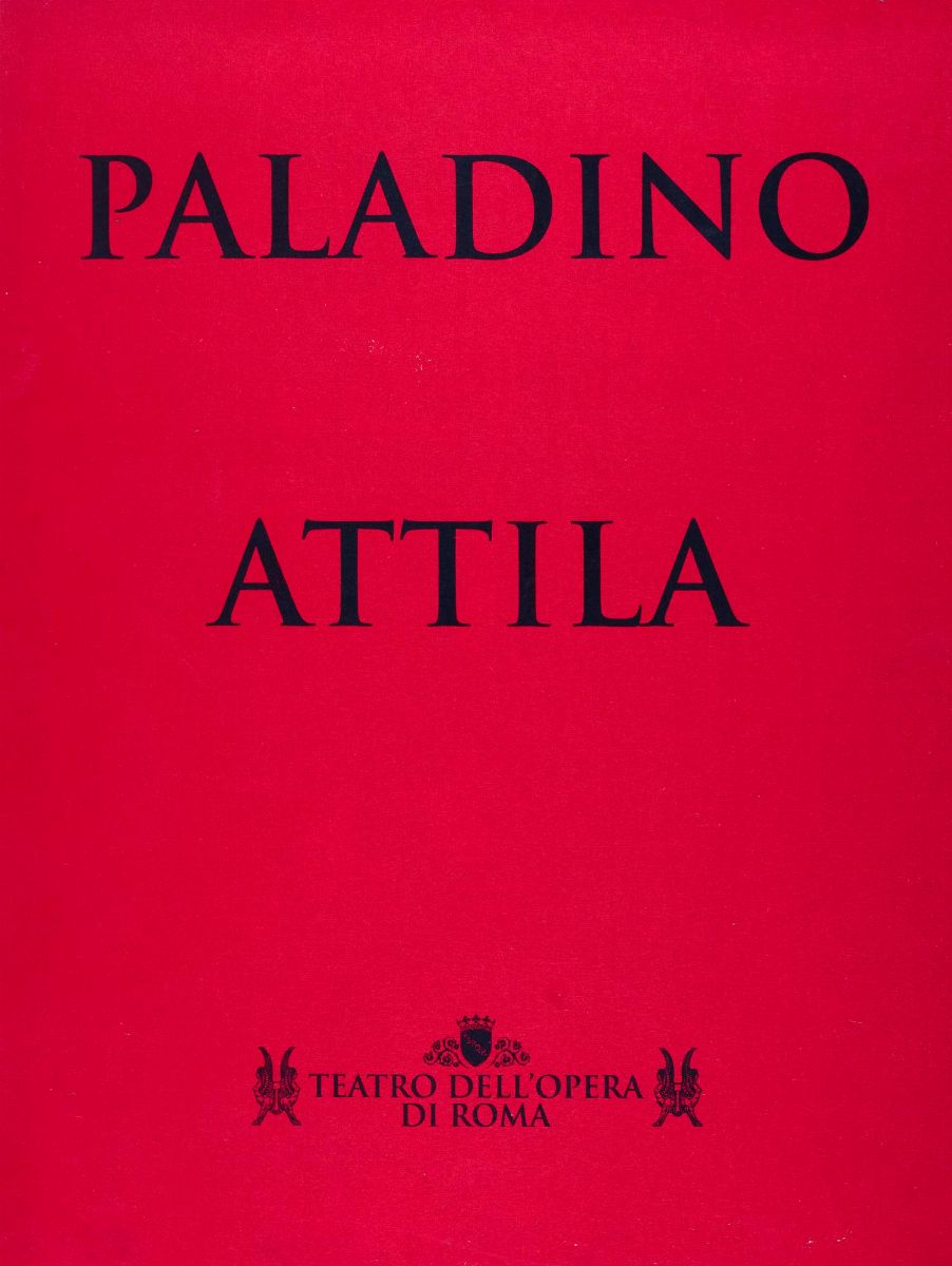 Mimmo Paladino - Attila, xilografia a colori, es. 6/100, 2012