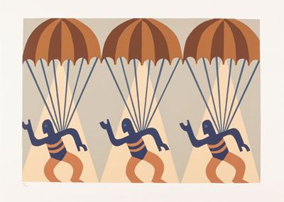 Depero per Caproni, 1992, cartella contenente 3 serigrafie a colori