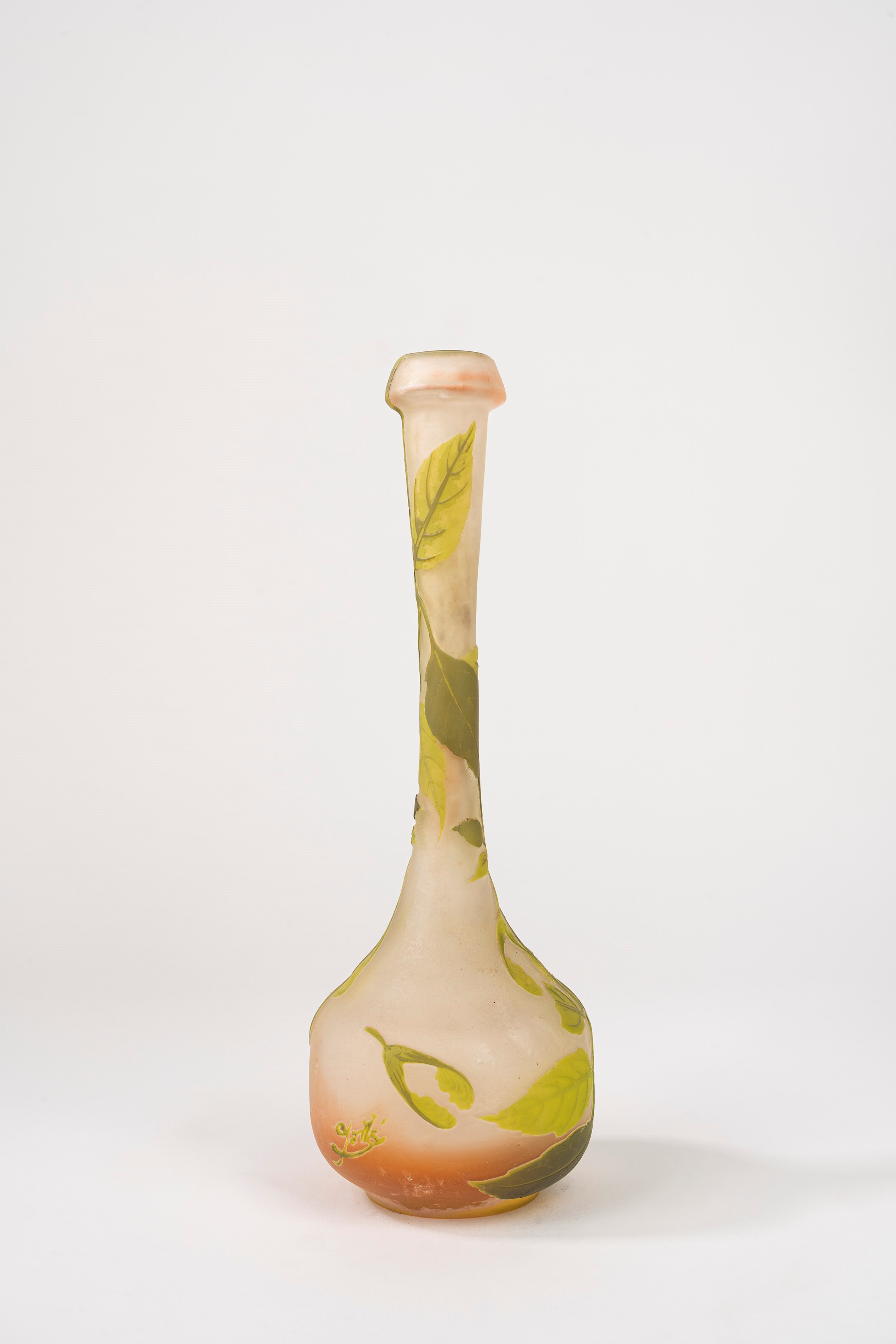 Émile Gallé - Vaso Monofiore con Base a Bulbo
