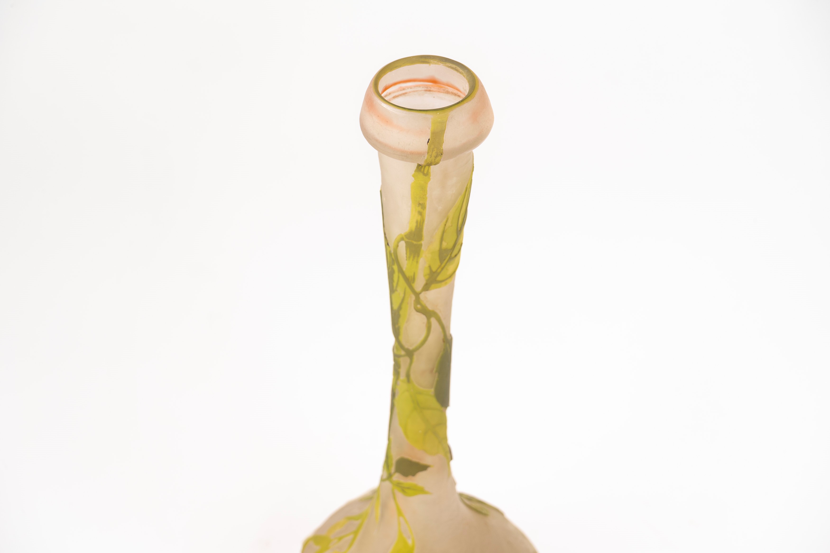 Émile Gallé - Vaso Monofiore con Base a Bulbo