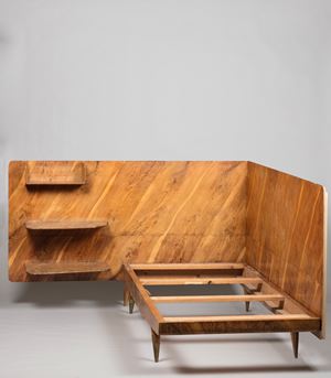 Ponti Gio - Letto singolo con testiera multifunzionale