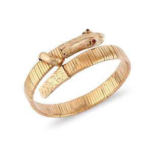 Double-loop elastic snake bracelet