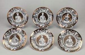 Fornasetti Piero - Set di sei piatti