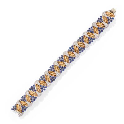 Bracciale con Zaffiri e Diamanti