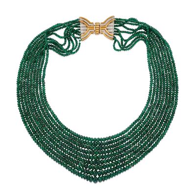 Collana Multifili con Smeraldi