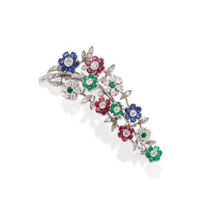 Spilla a tralcio fiorito