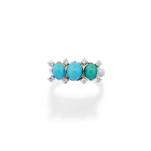 Anello con turchesi
