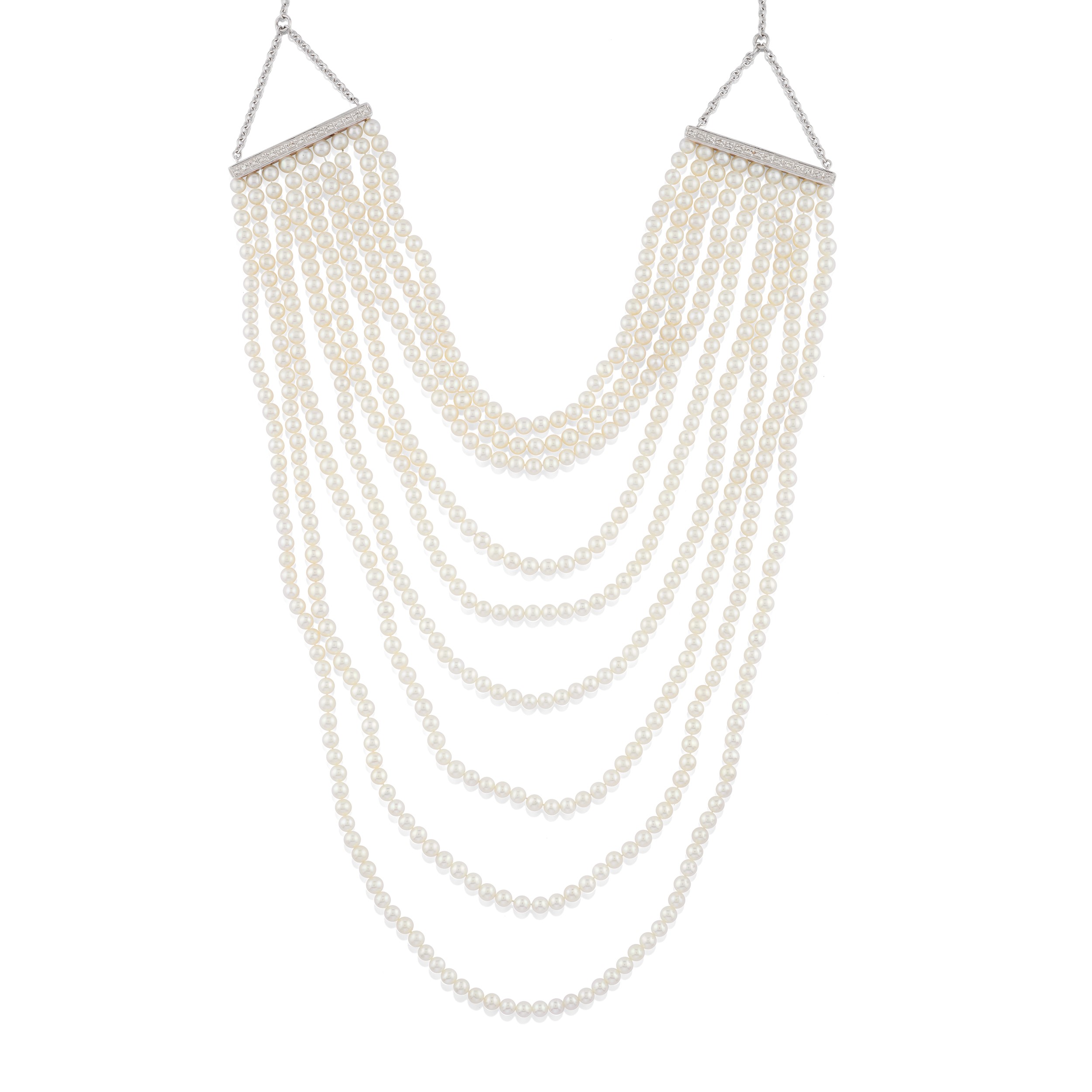 Collana con perle coltivate e anello