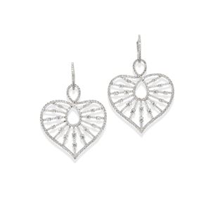 Diamond pendant earrings