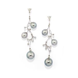 Tahiti cultured pearl earrings