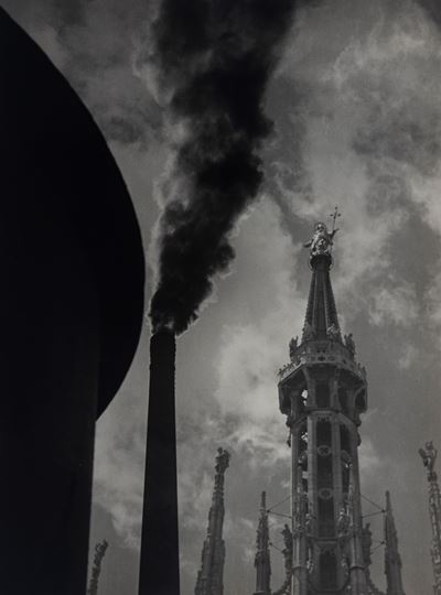 Duomo di Milano (fotomontaggio), stampa vintage alla gelatina ai sali d'argento