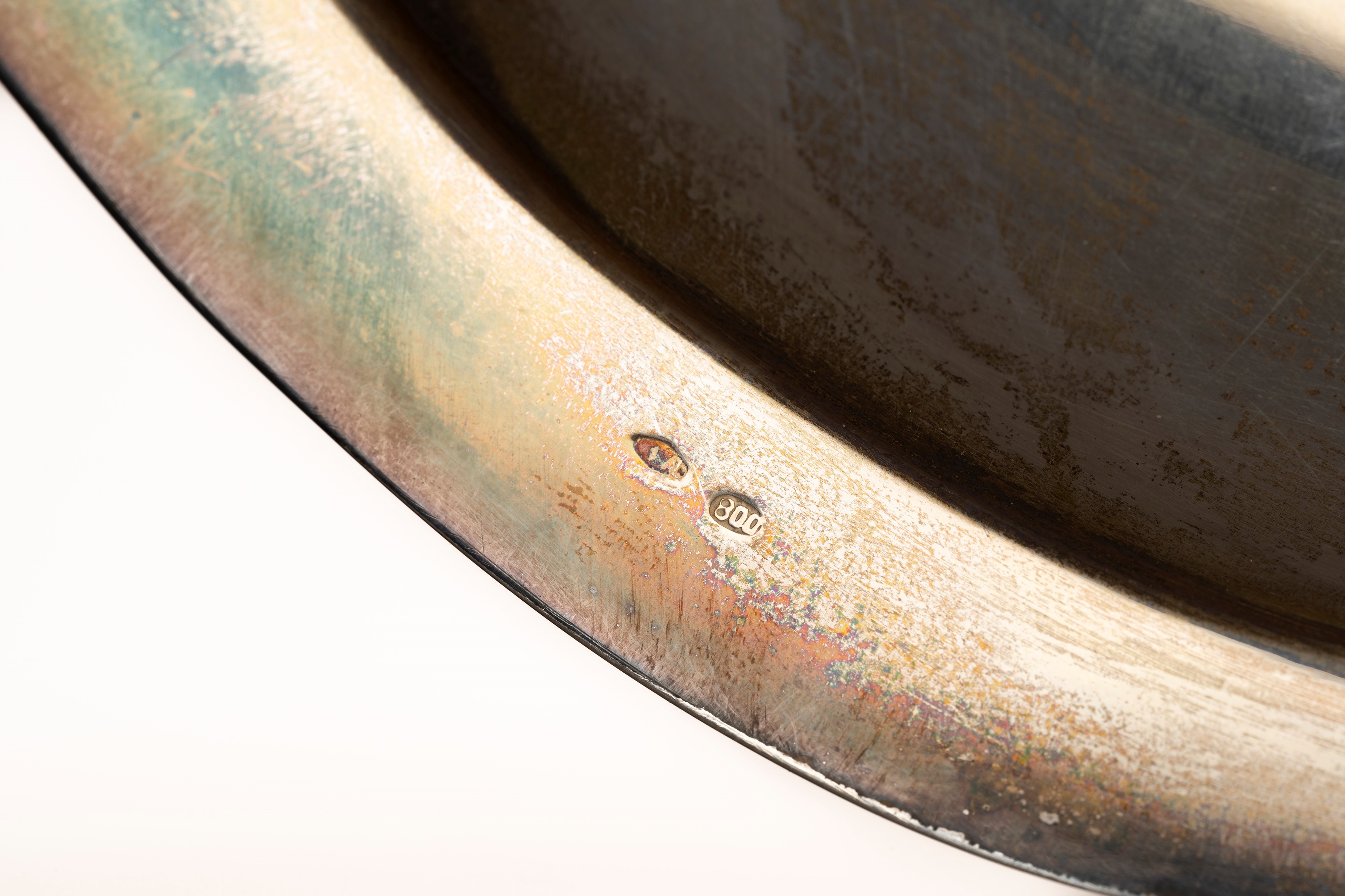 Antipastiera in argento e cristallo