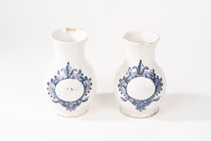 Pair of majolica vases, 18th century