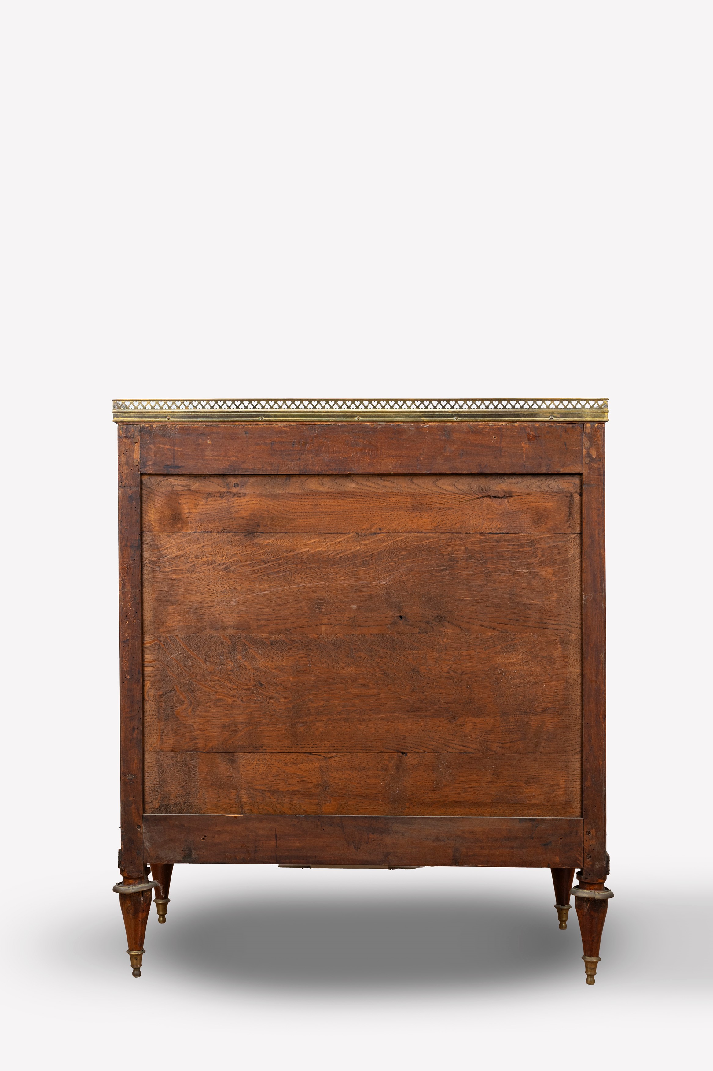 Cassettone con scrittoio lastronato in mogano, secolo XIX