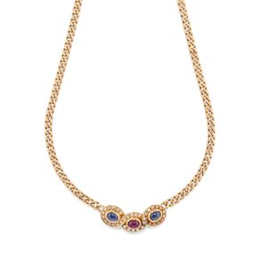 Collana con pietre di colore