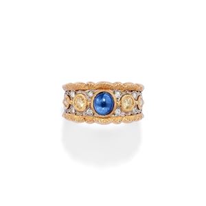  - Anello con zaffiro