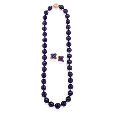 Collana e Coppia di Orecchini con Ametiste