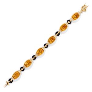  - Bracciale con quarzi citrini