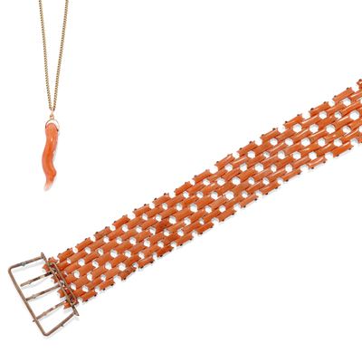 Collana e Bracciale con Corallo