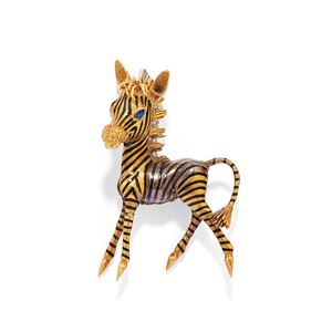 Zebra brooch
