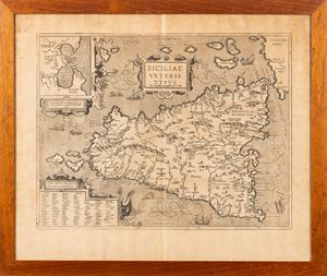 Lotto composto da sei stampe raffiguranti cartine geografiche delle regioni d'Italia e della Pannonia