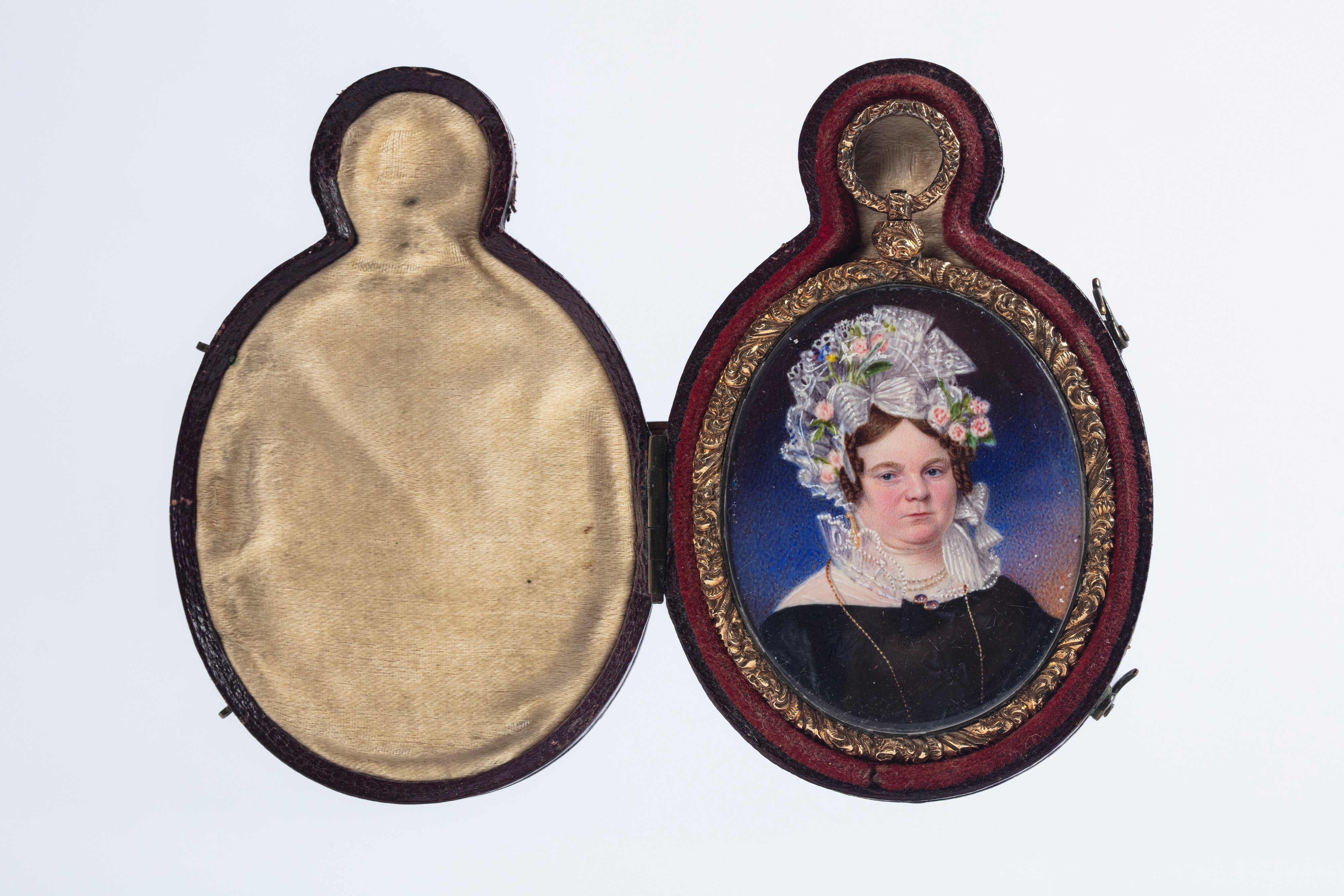 ☼ Doppia miniatura fronte e retro su avorio. Secolo XVIII/XIX