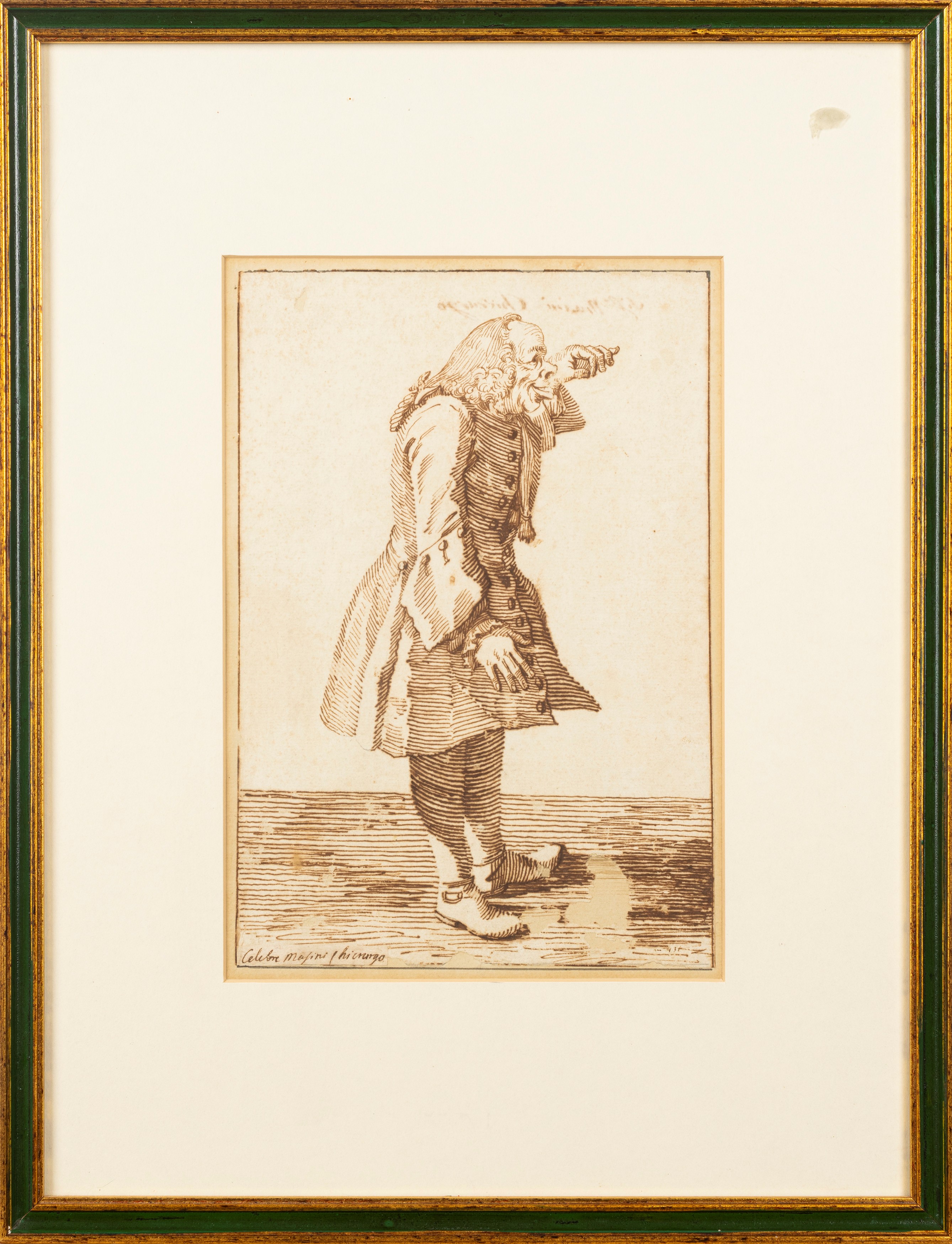 Due stampe raffiguranti caricature