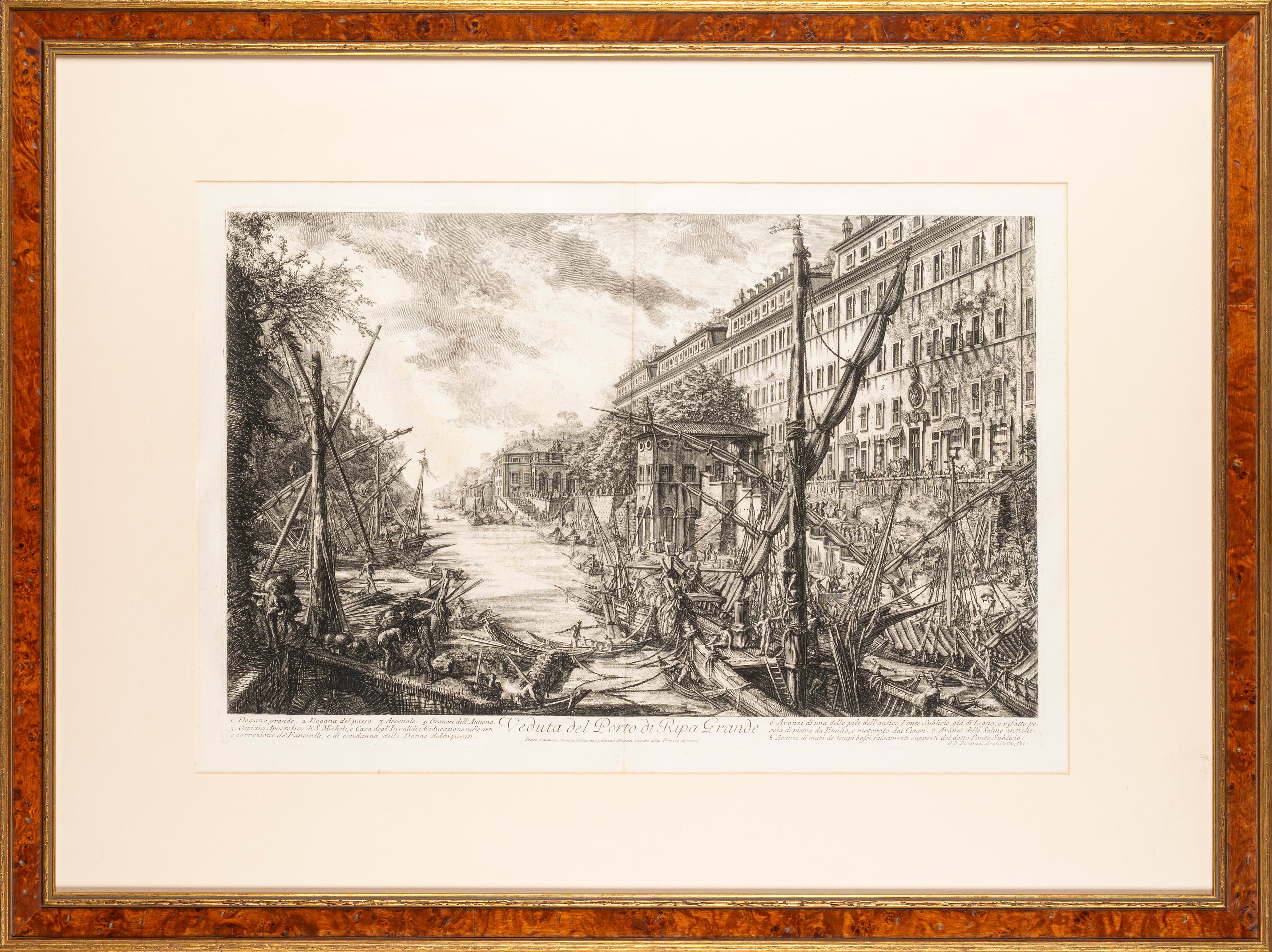 Lotto composto da tre stampe raffiguranti vedute di Roma