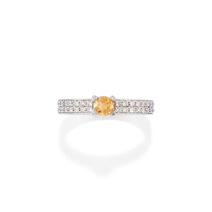  - Anello con quarzo citrino
