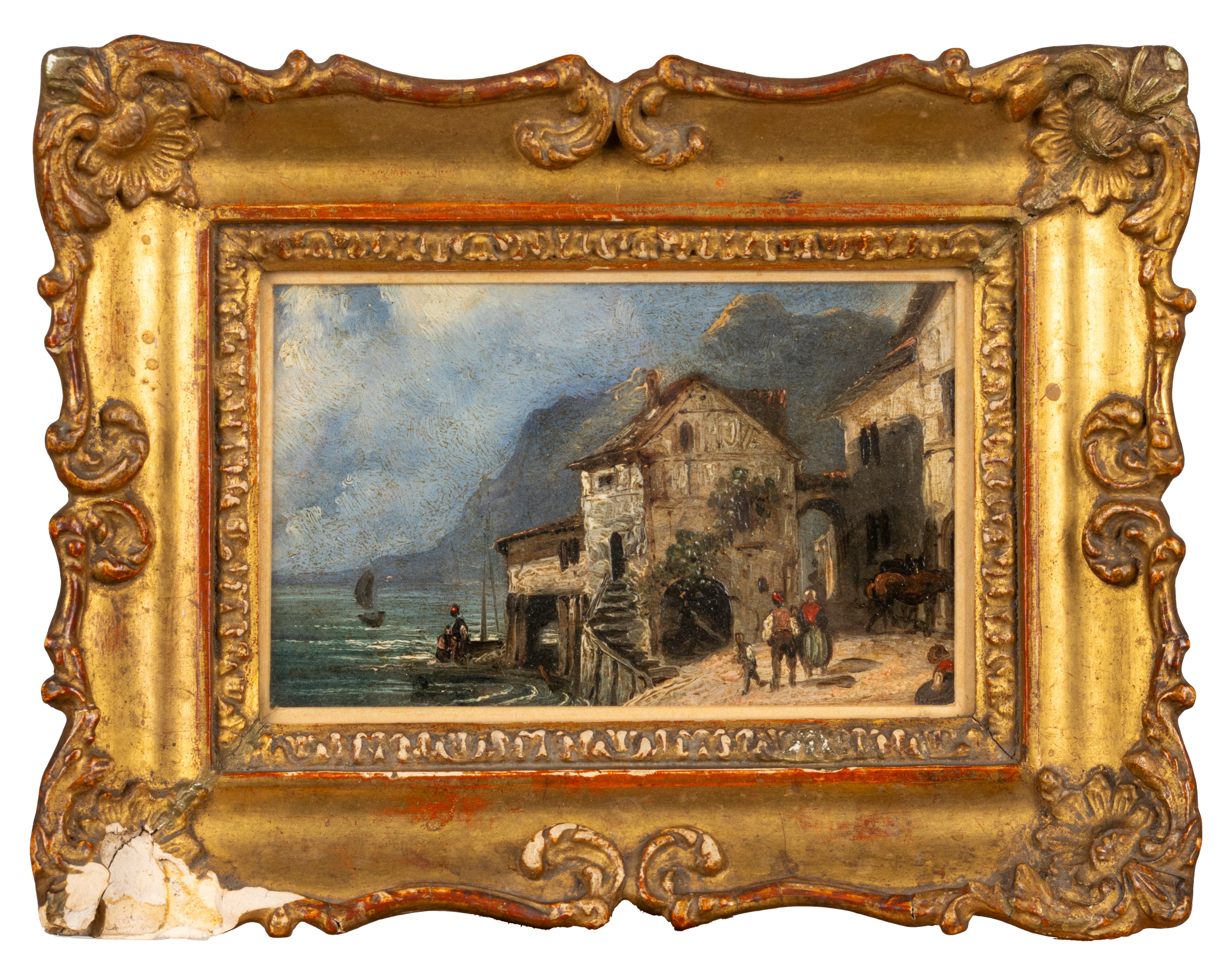 Scuola Italiana, Secolo XIX - Scorcio sul Lago di Lugano