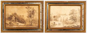 Landscape with wayfarers; Landscape with fishermen