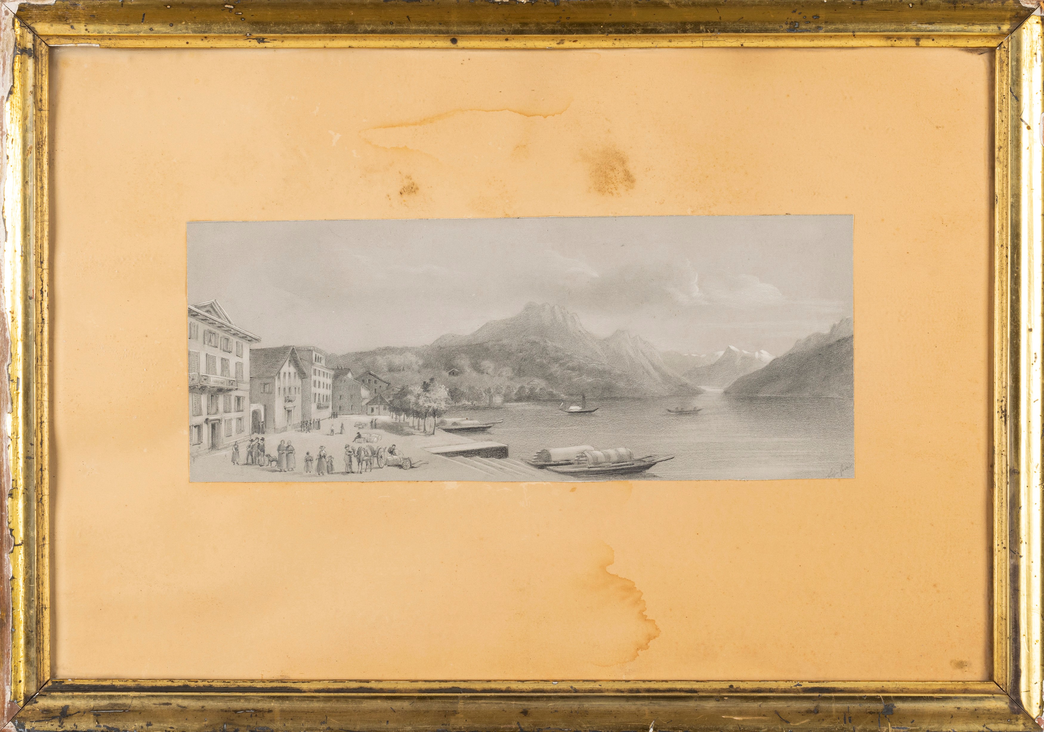 Scuola Italiana, Secolo XIX - Sul Lago di Como