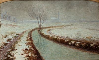 Paesaggio Innevato con Fiume