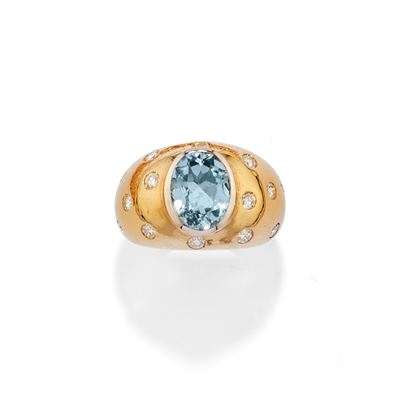Anello con Acquamarina