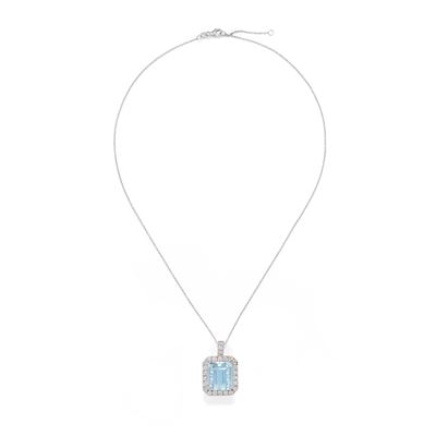 Collana con Pendente in Acquamarina